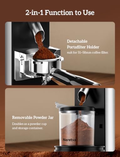 Neretva Stainless Steel Espresso Grinder, Silver