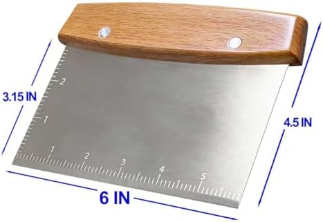 Dough Cutter & Bench Scraper - Ultimate Dough Scraper Tool with