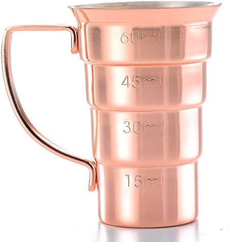 Barfly M37108CP Drink Jigger, 2 oz, Copper w/Handle