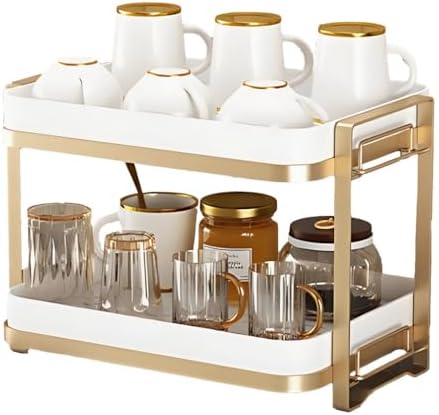 2-tier Kitchen Cup shelf,Dish and Bowl organizater, Water glass coffee