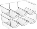 2 Pack Plastic Wine Rack for Bottles, Space Saving Kitchen Storage