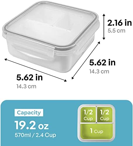 carrotez 3 Compartment Snack Container - 2.4 Cup (570ml)