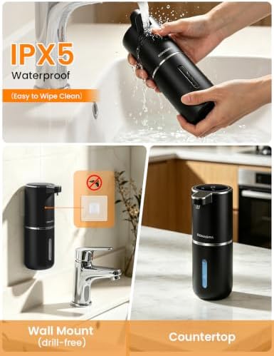 Automatic Soap Dispenser Touchless, Hands-Free, USB Rechargeable Dish