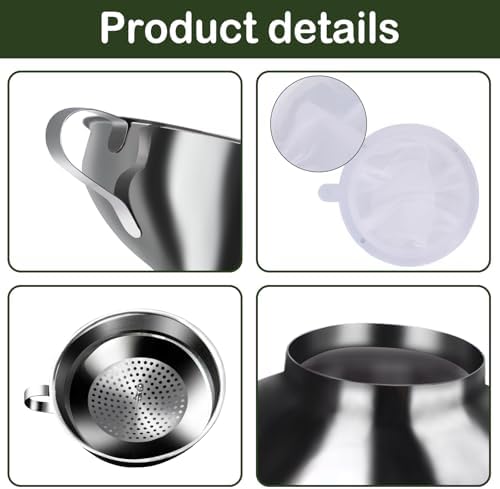 Yevior Canning Funnel for Filling Mason Jars,Bottles (5-Pack)