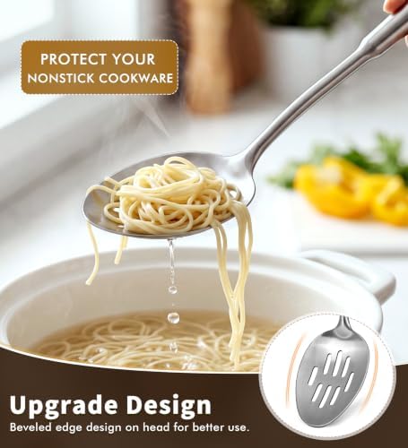 4-Piece Stainless Steel Cooking Spoon Set