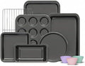 KITESSENSU Compact Baking Pans Sets, Nonstick Bakeware Sets 19-Piece
