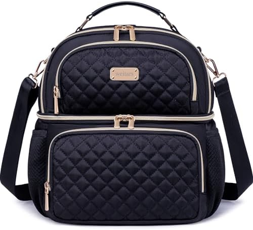 Weitars Lunch Bag for Women,Dual Compartment Lunch Box Lunch Tote for