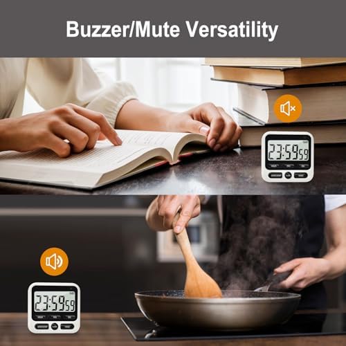 2Pack Digital Kitchen Timer with Clock