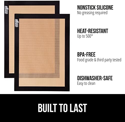 Gorilla Grip Microfiber Dish Drying Mat and Silicone Baking Mat, Slip
