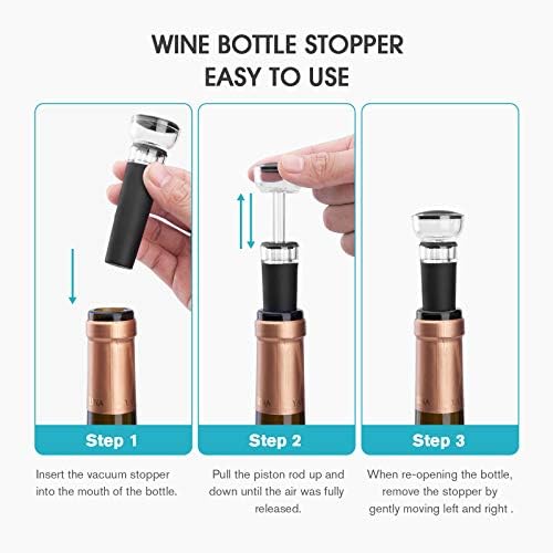 mafiti Set of 4 Wine Stoppers, The Perfect Accessory for Keeping Wine