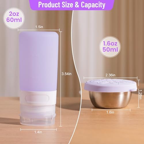 MICEBAY 8-Pack Salad Dressing Container, Leakproof Squeeze Bottles