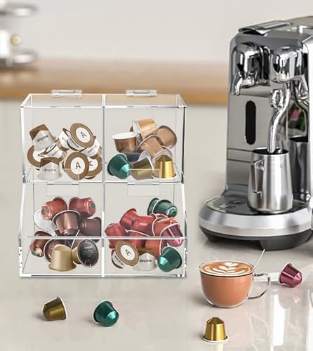 8611 Clear Countertop Storage for Coffee Capsules, Acrylic Holder