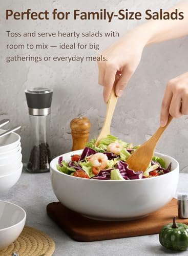 Pasta Serving Bowls 120 Ounce 9.7” Large Serving Bowls, Porcelain