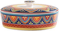 Bico Ceramic Tortilla Warmer with Lid, 8.9 Inch, Tunisian