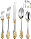 KEAWELL Luxury 65-Piece 18/10 Stainless Steel Flatware Set