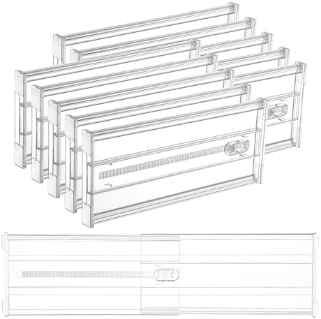Vtopmart 6" Tall Upgrade Drawer Dividers, 12.8"-22.3" Expandable