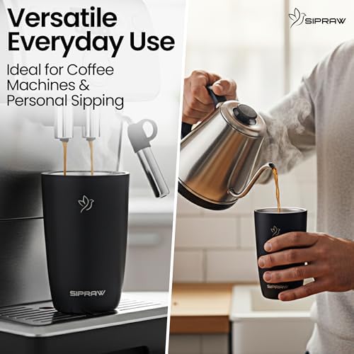 12oz Travel Coffee Mug with Lid | Insulated Stainless Steel Tumbler