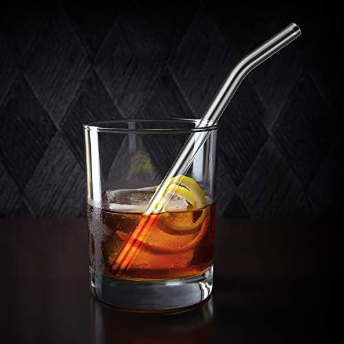 HeykirHome 12-Pack Reusable Glass Straw,Size 8.5''x10 MM,Including 6