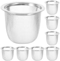 Luxshiny Tea Filter Stainless Steel Set of 8 5.80X5.80X5.00cm/2.28X2.