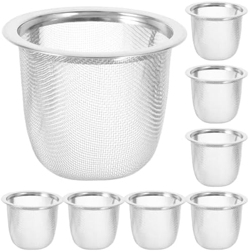 Luxshiny Tea Filter Stainless Steel Set of 8 5.80X5.80X5.00cm/2.28X2.