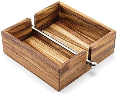 Ironwood Gourmet 28982 Acacia Wood Napkin Holder, 6.25-Inches