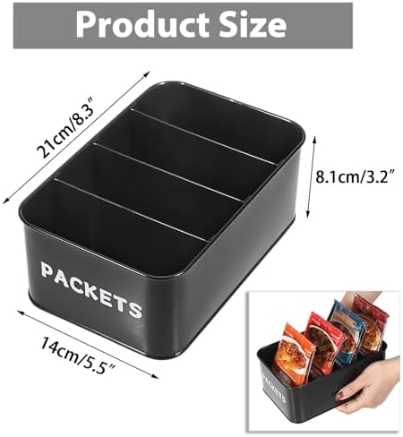 BSTKEY Seasoning Packet Organizer, Food Storage Organizer with Divided