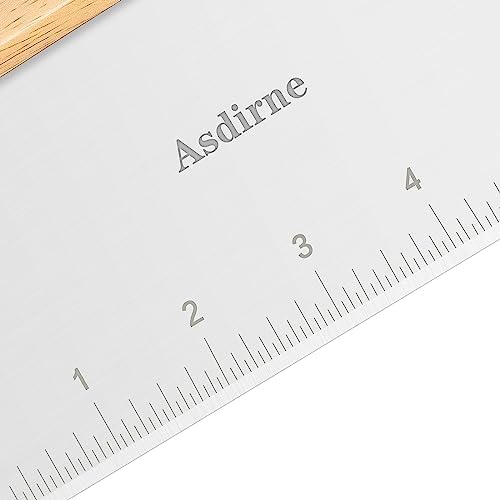 Asdirne Dough Cutter, Dough Scraper with Wooden Handle and Food Grade