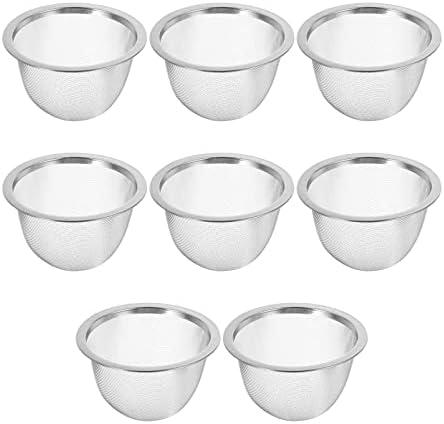 Operitacx 8-Pack Stainless Steel Tea Infuser Baskets, 3-Inch Strainers