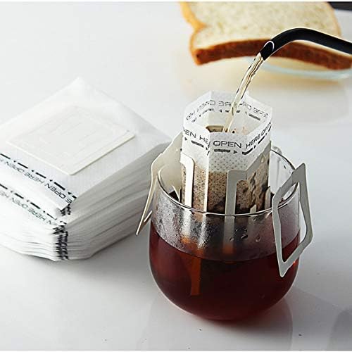100Pcs Portable Coffee Filter Paper Hanging Ear Drip Coffee Bag Single