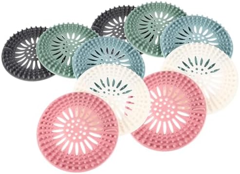 10pcs Floor Drain Cover Hair Catcher Strainer Set, Bathroom Sink