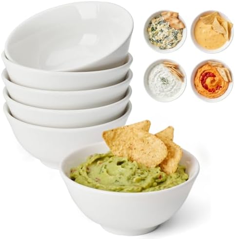 Sweese 5 oz Small Ceramic Bowls Set of 6, 3.9 Inch Mini Bowls for