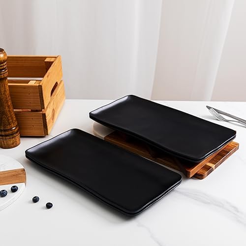 Melamine Rectangular Serving Platters and Trays set, set of 4,14” x 7”
