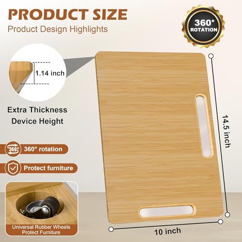 Joy&Grace Bamboo Appliance Slider for Coffee Maker, Natural