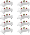 FINDYOU 10 Pack White Table Cloth Rectangle Table 60 x 102 Inch