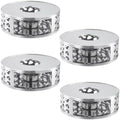 4 PCS Teapot Warmer, Silver Individual Teapot Heater with Tealight