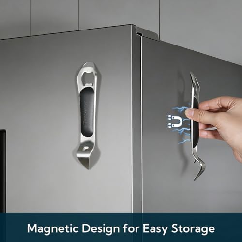 KITCHENDAO 3 in 1 Magnetic Bottle and Can Opener for Refrigerator