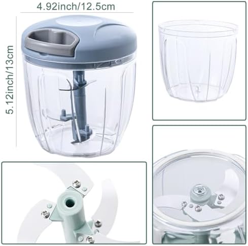 900ML Manual Food Chopper Vegetable Chopper,Hand Vegetable