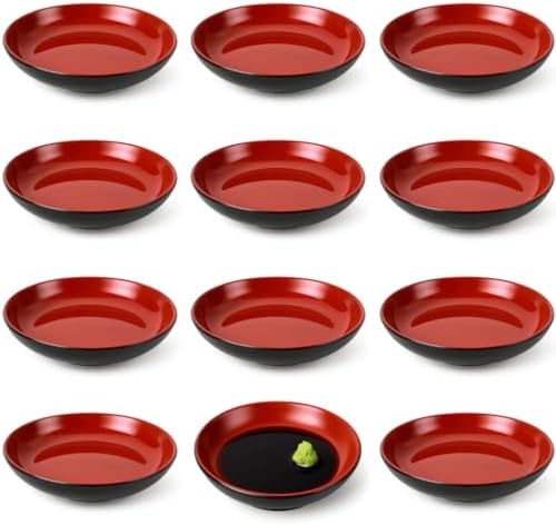 JapanBargain,12-Pack Soy Sauce Dishes Dipping Bowls for Sushi Dinner