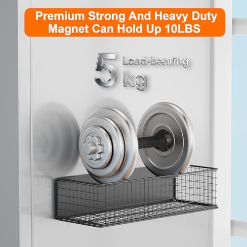 2Pack Magnetic Basket Organizer Holder for Fridge Magnetic Storage Bin