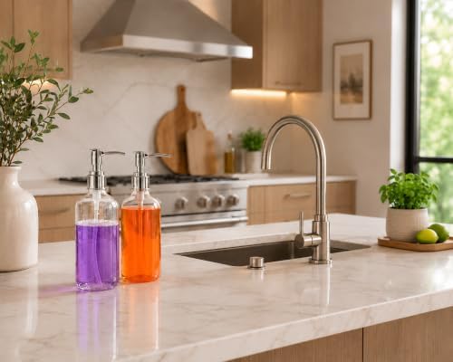 Refillable Clear Soap Dispenser Bottles, 16 oz 3 Pack