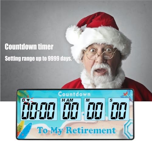 Jayron Reusable Digital Countdown Timer, 9999 Days, Blue