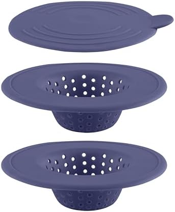 COOK WITH COLOR Kitchen Sink Strainer, 3 Pc, Blue
