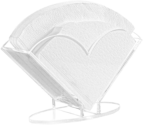 Kamehame V60 Filter Holder, Clear Acrylic Coffee Paper Storage