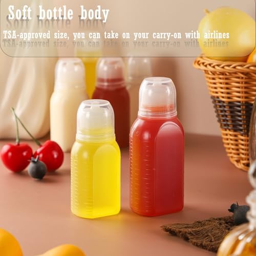 6pcs 2oz Salad Dressing Container to Go, Leak Proof Travel Size Salad