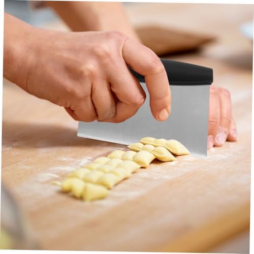 2-Piece Stainless Steel Dough Cutter and Bench Scraper Set Reusable