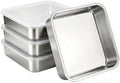 8x8 Stainless Steel Baking Pan with Lid, Square Brownie Cake Pan Set