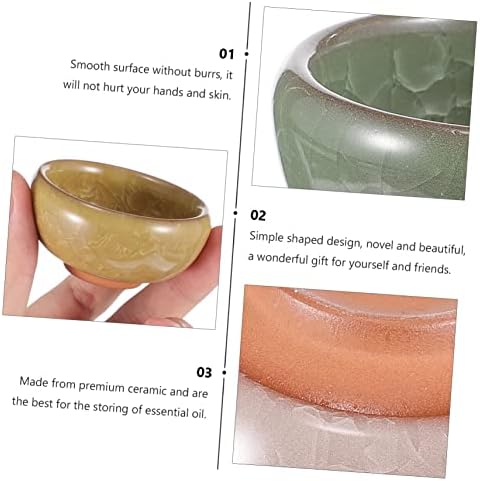 6 Piece Thai Style Ceramic Essential Oil Blending Bowls Set