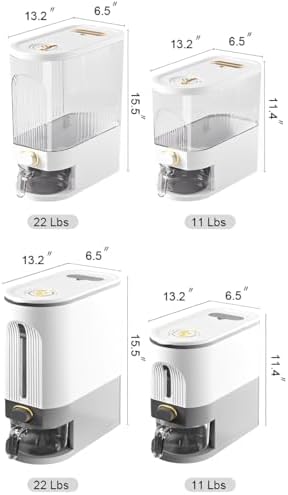 Gagee 11 Lbs Rice Dispenser, Clear
