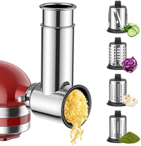 Stainless Steel Slicer Shredder Attachment for KitchenAid Stand Mixer
