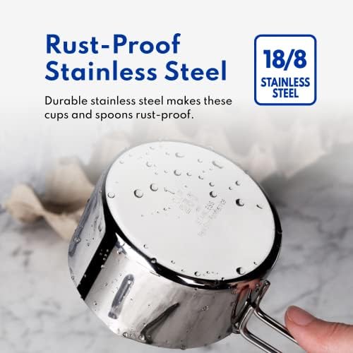 New Star Foodservice 42917 Stainless Steel Measuring Cups & Spoons Set
